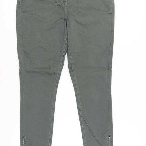 Dorothy Perkins Womens Grey Size 14 Skinny Stretch Jeans with Ankle Zips
