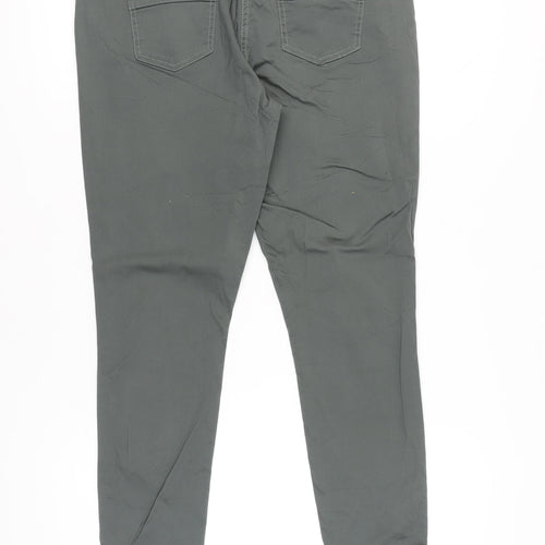 Dorothy Perkins Womens Grey Size 14 Skinny Stretch Jeans with Ankle Zips