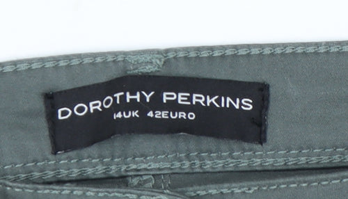 Dorothy Perkins Womens Grey Size 14 Skinny Stretch Jeans with Ankle Zips