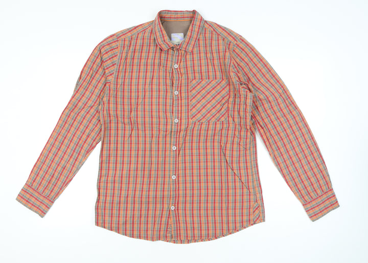 Fat Face Men’s Multicoloured Check Long Sleeve Cotton Shirt L