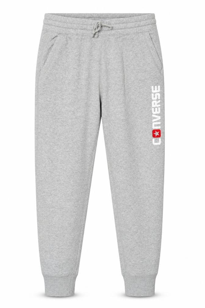 Converse Mens Grey Jogger Sweatpants S Regular Fit Casual Trousers