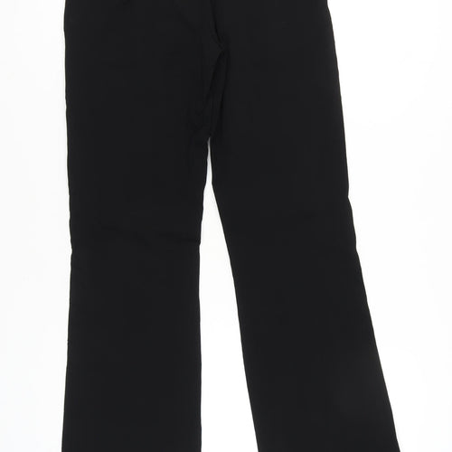 Zara Women Black Slim Fit Straight Leg Trousers Size S