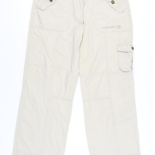 Voodoo Dolls Womens Beige Cotton Cargo Trousers Size 10