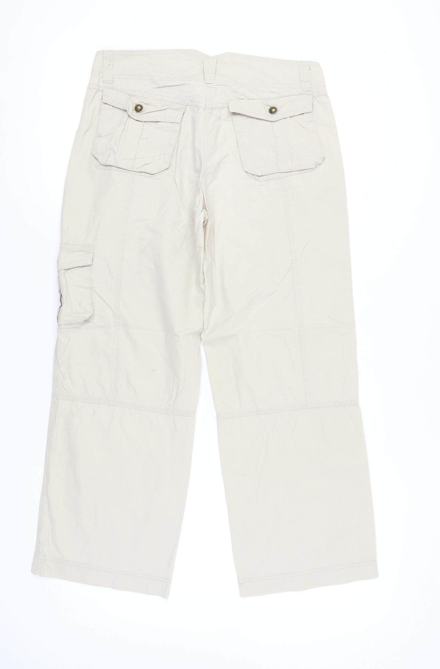 Voodoo Dolls Womens Beige Cotton Cargo Trousers Size 10