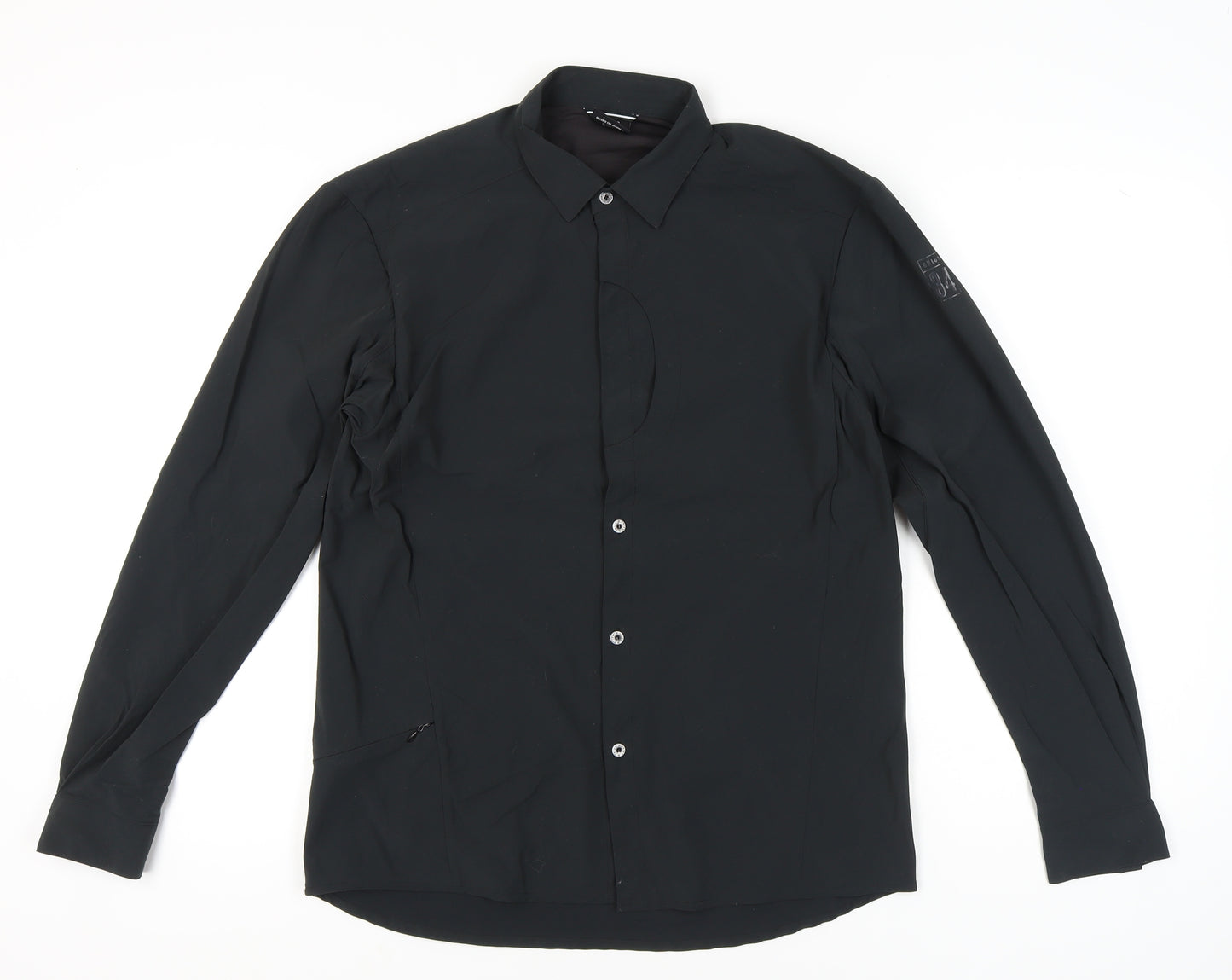 Union 34 Men's Black Slim Fit Long Sleeve Button-Up Shirt S