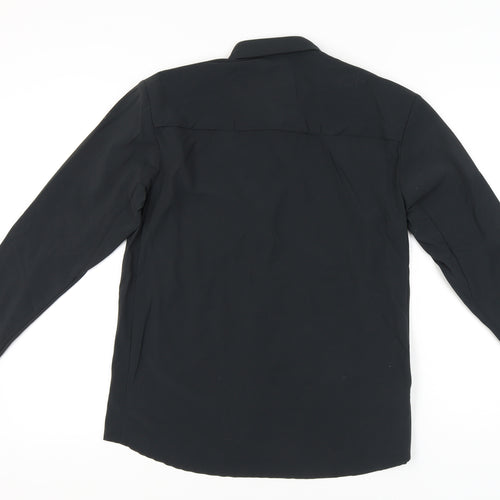 Union 34 Men's Black Slim Fit Long Sleeve Button-Up Shirt S