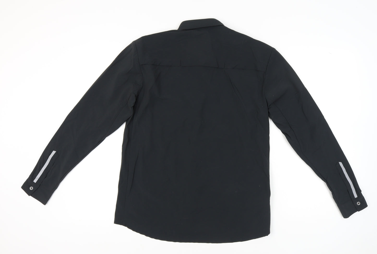 Union 34 Men's Black Slim Fit Long Sleeve Button-Up Shirt S