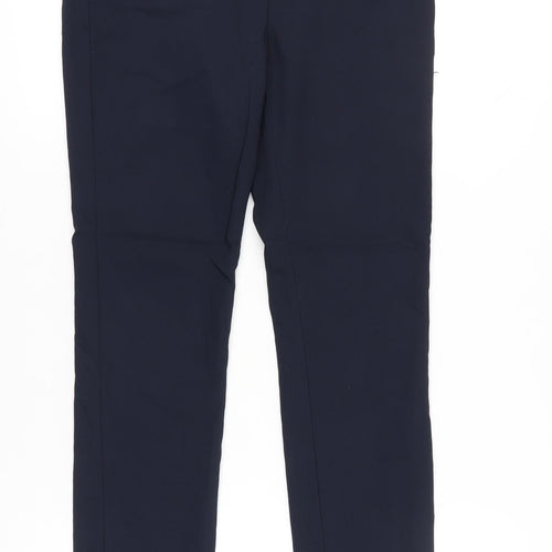 Zara Women Blue Slim Fit Straight Trousers Size 2