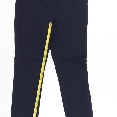 Zara Women Blue Slim Fit Straight Trousers Size 2