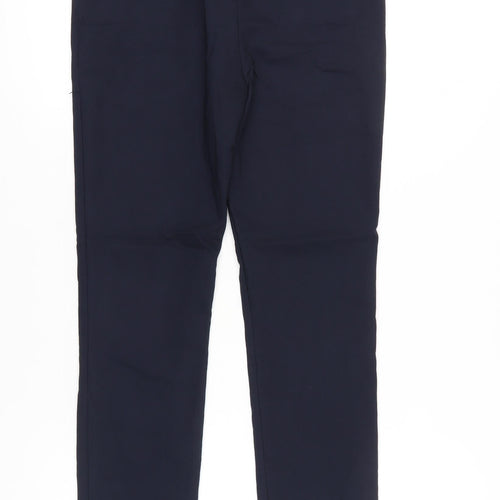 Zara Women Blue Slim Fit Straight Trousers Size 2