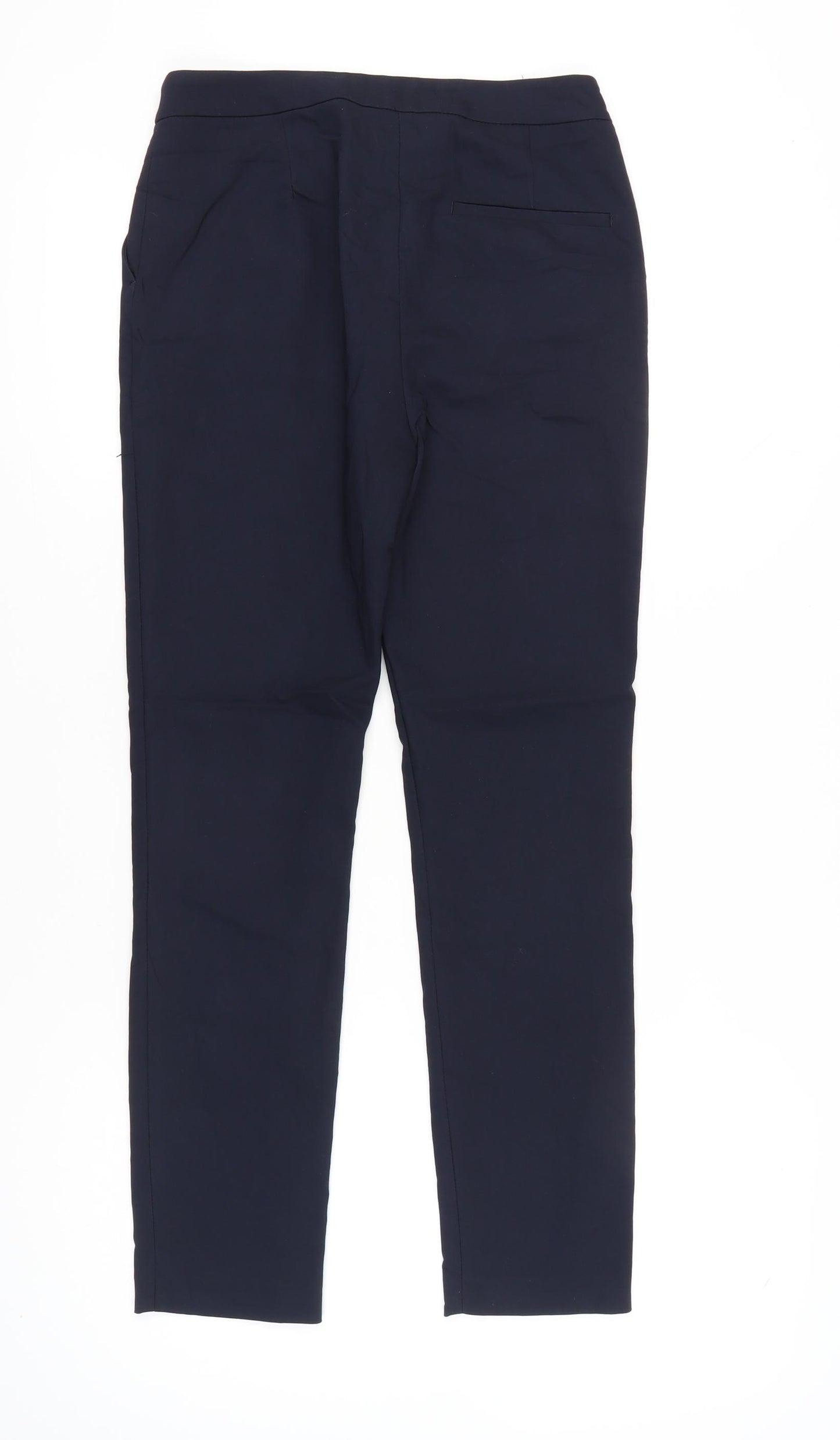 Zara Women Blue Slim Fit Straight Trousers Size 2