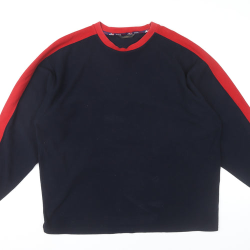 Marks and Spencer St Michael Men’s Navy Red XL Pullover Sweatshirt