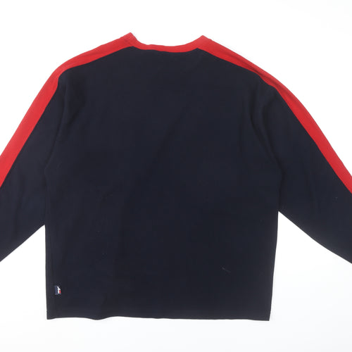 Marks and Spencer St Michael Men’s Navy Red XL Pullover Sweatshirt