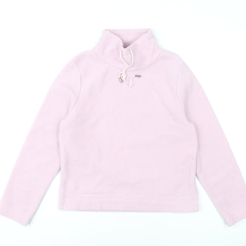 Kaiiko Women’s Pink Fleece Sweatshirt UK 12 Drawstring High Neck