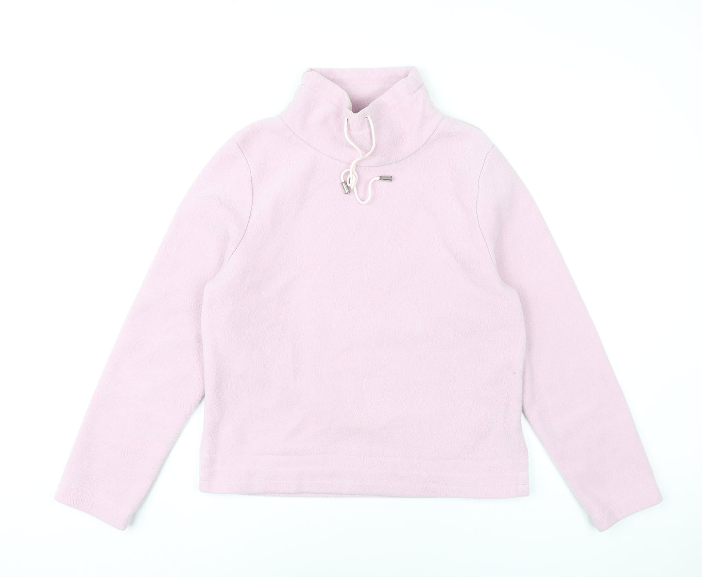 Kaiiko Women’s Pink Fleece Sweatshirt UK 12 Drawstring High Neck