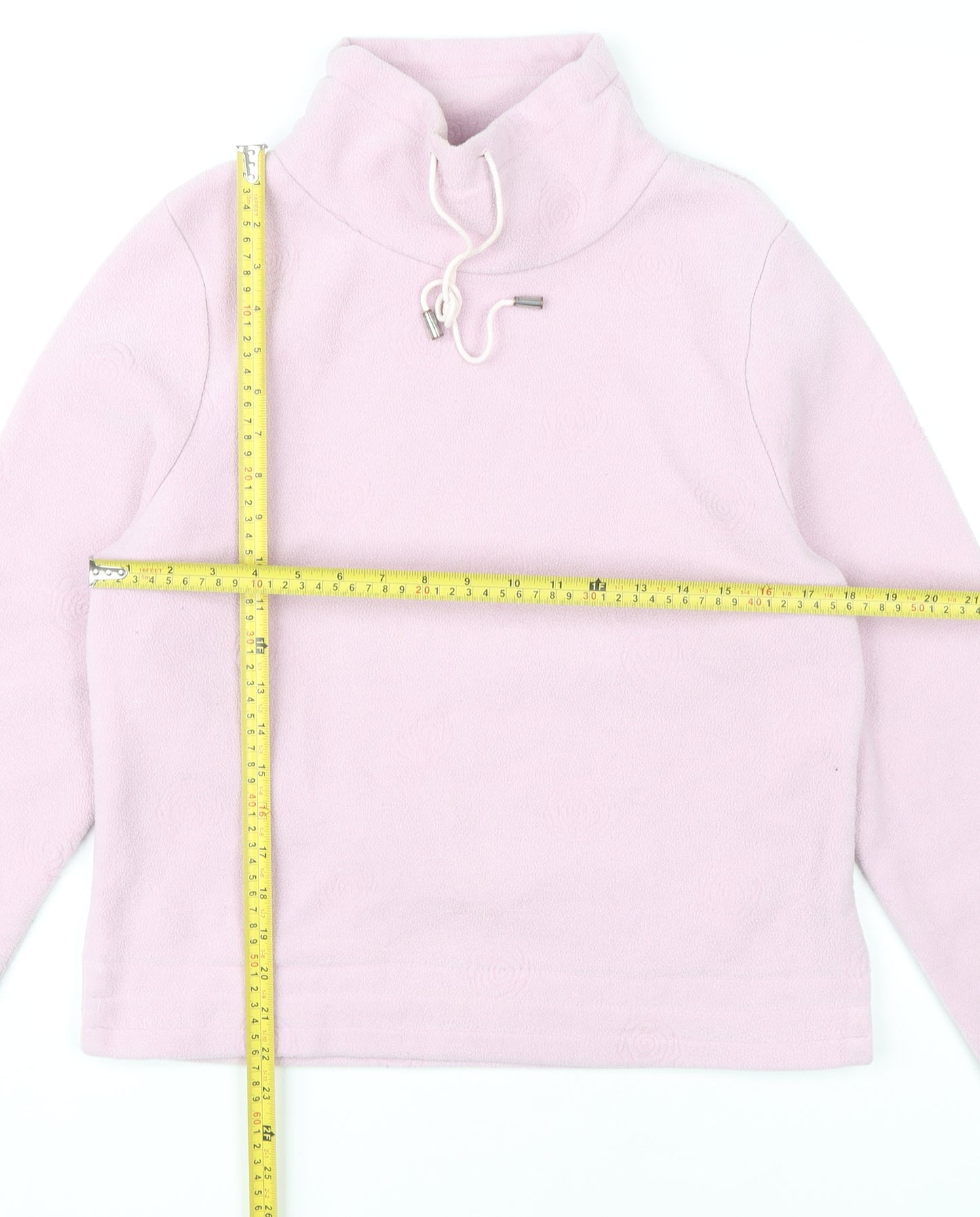 Kaiiko Women’s Pink Fleece Sweatshirt UK 12 Drawstring High Neck