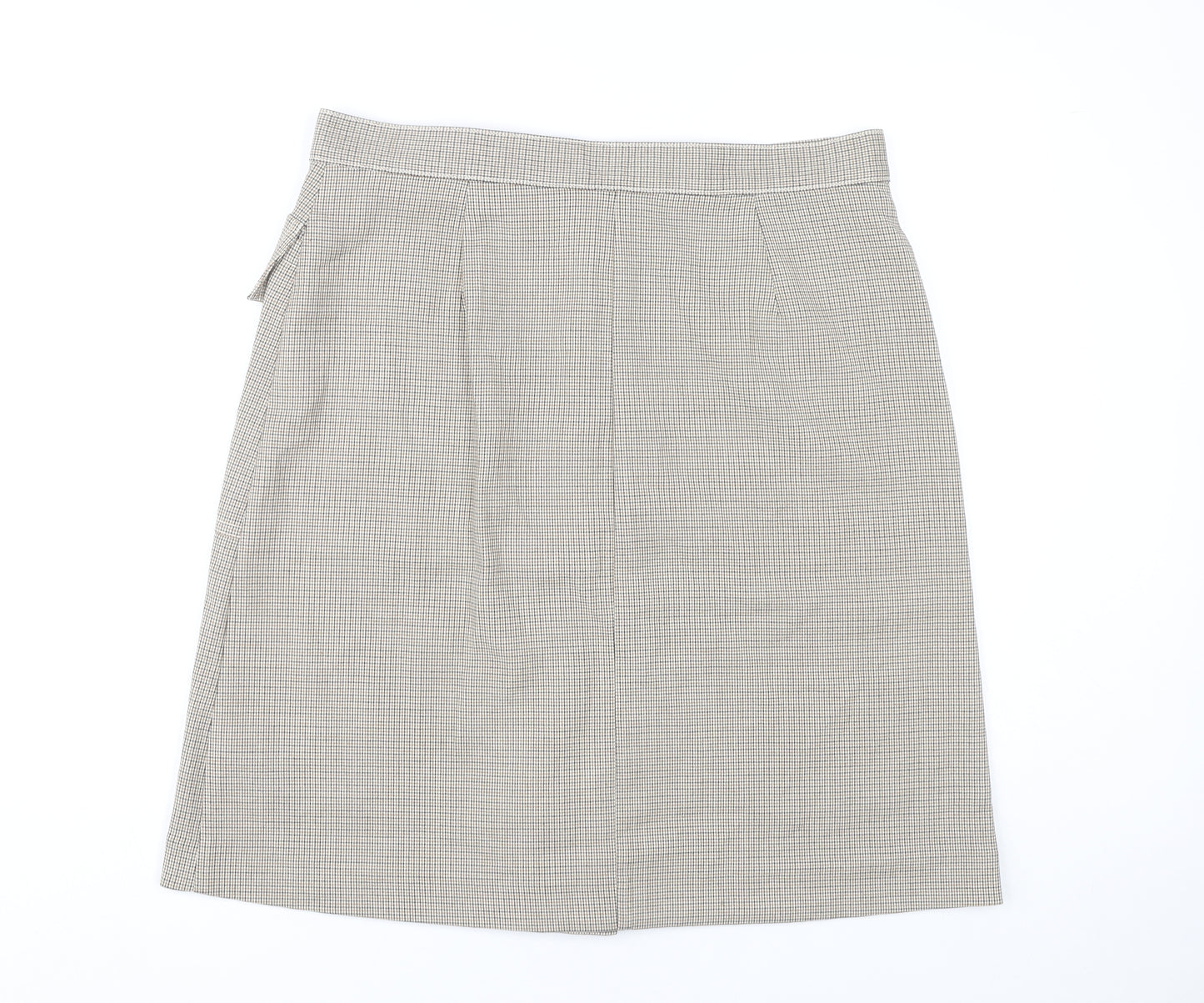 Marks and Spencer Women Grey Size 16 Check Pencil Skirt Workwear