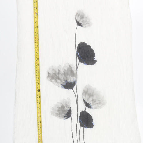 Saloos Women’s White Floral Sleeveless Shift Dress Size 16