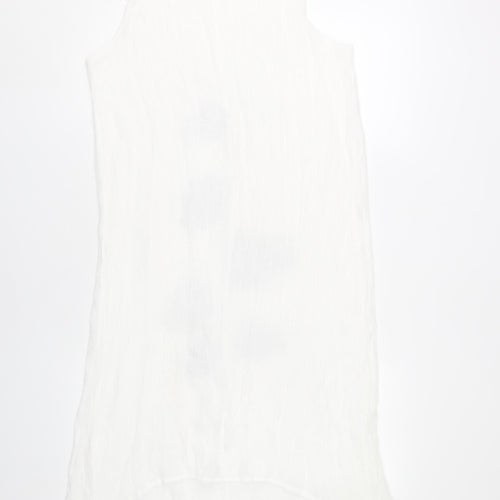Saloos Women’s White Floral Sleeveless Shift Dress Size 16