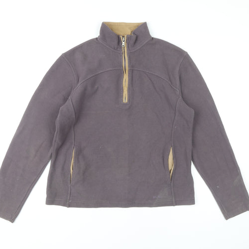 Jack & Jones Originals Womens Purple 1/2 Zip Sweatshirt Size M
