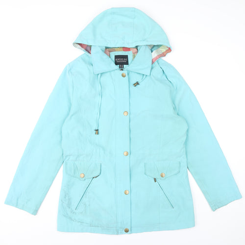 Almond Bay Womens Blue Hooded Parka Jacket Size 12 Regular