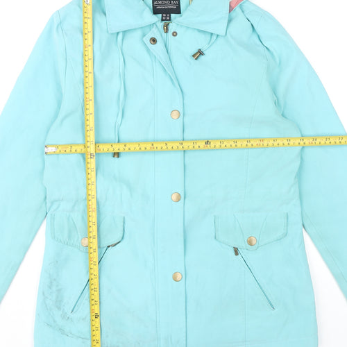 Almond Bay Womens Blue Hooded Parka Jacket Size 12 Regular