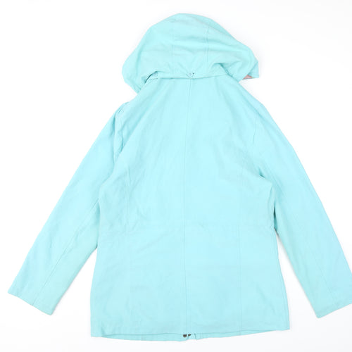 Almond Bay Womens Blue Hooded Parka Jacket Size 12 Regular
