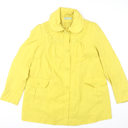Misbehave Vintage Women’s Yellow Buttoned Mid-Length Coat Size 12