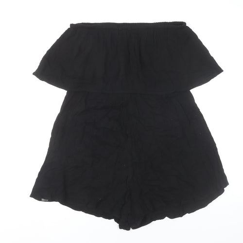 ASOS Women’s Black Strapless Sleeveless Playsuit Size 12