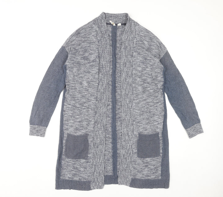 White Stuff Womens Grey Size 8 Long Sleeve Knit Cardigan with Pockets