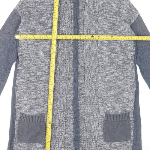 White Stuff Womens Grey Size 8 Long Sleeve Knit Cardigan with Pockets