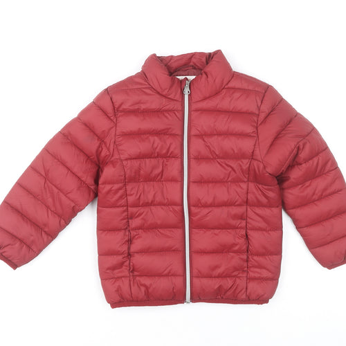 Lupilu Girls Red Puffer Jacket 4 Years Quilted Winter Coat