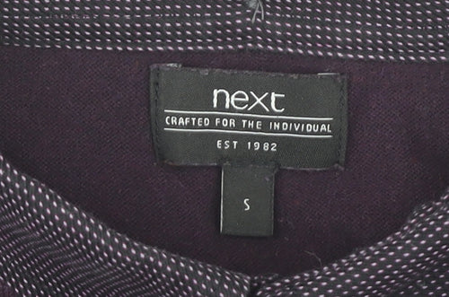 Next Men’s Purple Cotton Collared Henley Jumper Size S
