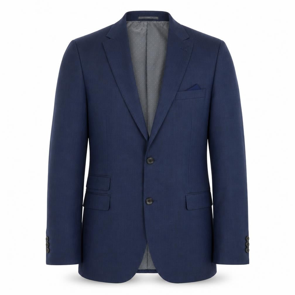 Front view of Next Men's Blue 38R Regular Fit Wool Blend Blazer Jacket