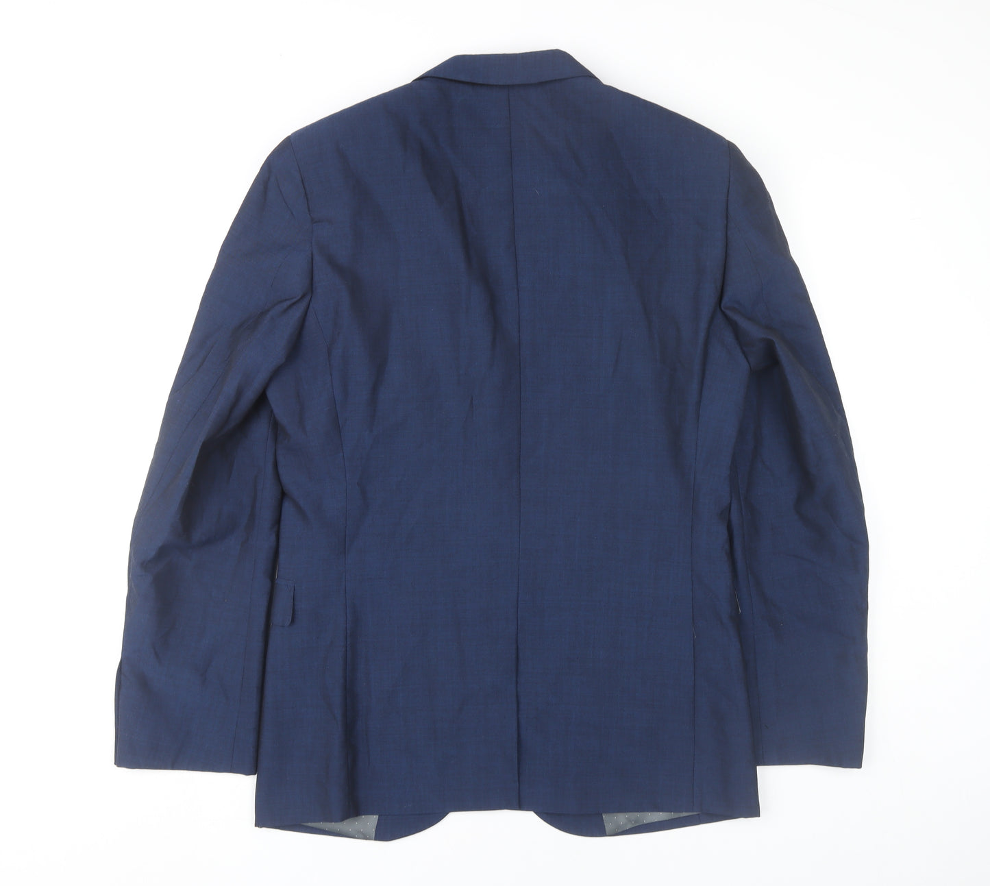 Next Men's Blue 38R Regular Fit Wool Blend Blazer Jacket