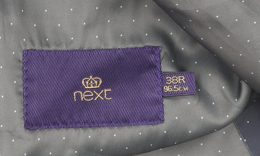 Next Men's Blue 38R Regular Fit Wool Blend Blazer Jacket