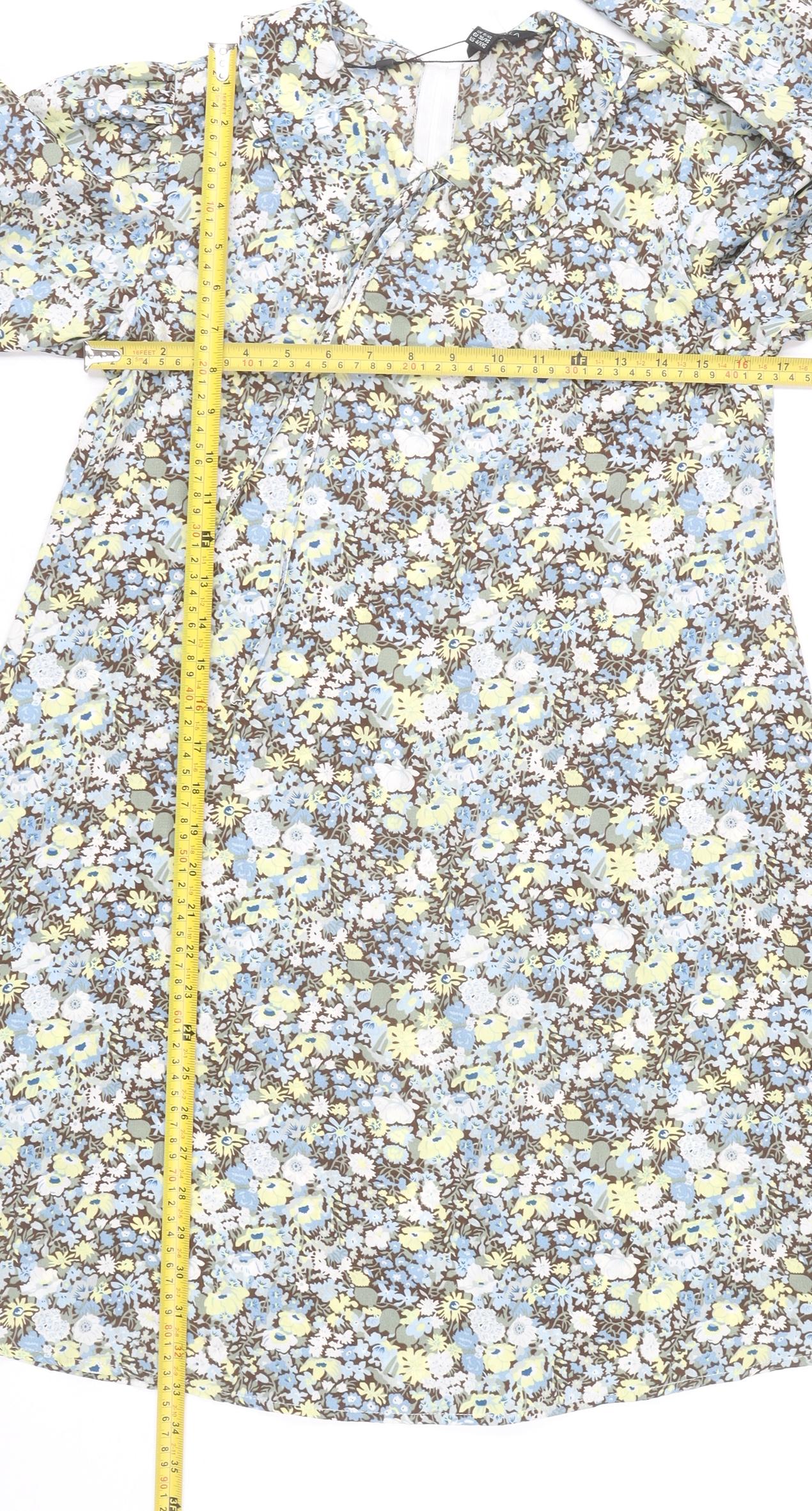 Blue Vanilla Women’s Multicoloured Floral Shift Dress Size 8