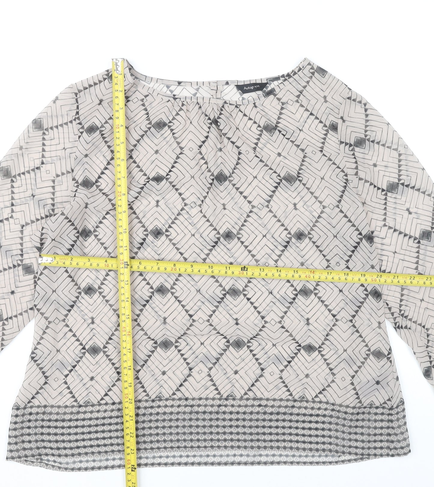 Marks and Spencer Women’s Multicoloured Geometric Blouse UK 16