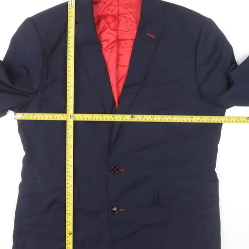 El Ganso Men's Blue Wool Slim Fit Blazer Jacket Size 42