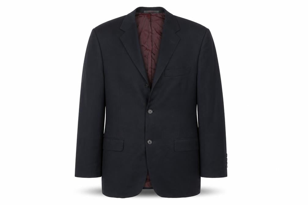 Front view of Ted Baker Men's Black 38S Wool Blend Blazer Jacket Classic Wedding