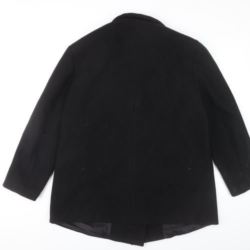 Missguided Womens Black Blazer UK 14 Regular Fit Polyester