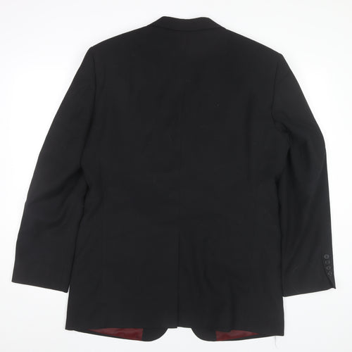 Milan Collection Men’s Black 40R Regular Polyester Blazer Jacket