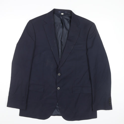 Marks and Spencer Men’s Blue Blazer Jacket 40 Chest L Regular Fit