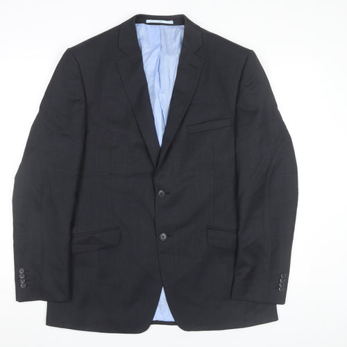 Daniel Hechter Men’s Grey Wool Blend Suit Jacket 40R Regular Fit