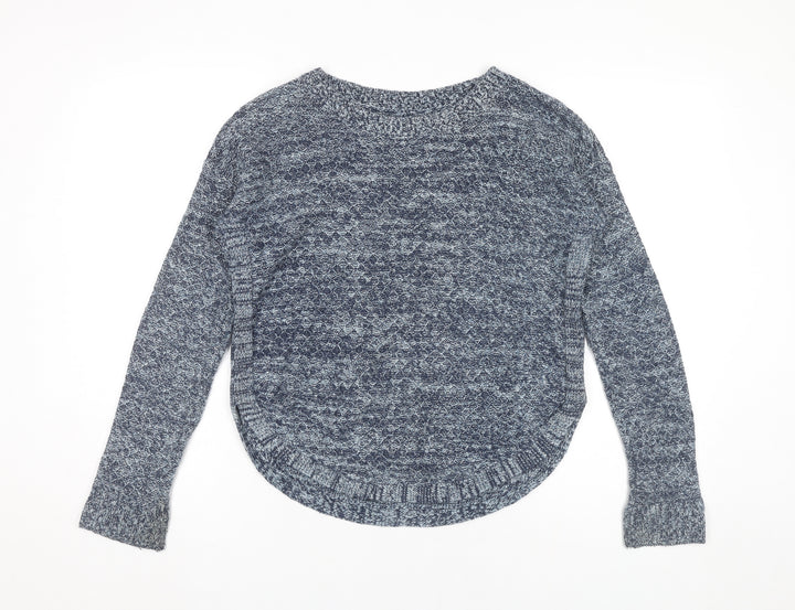 Hollister Women’s Blue Knit Pullover Jumper Size S Long Sleeve
