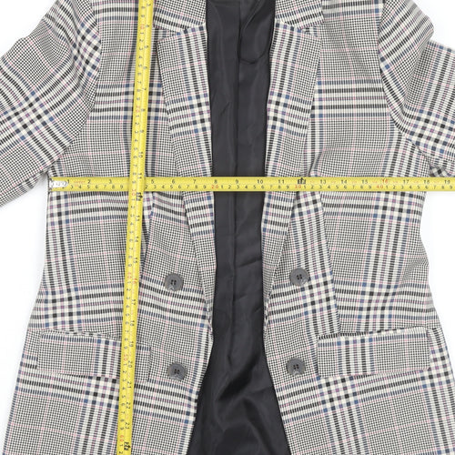 George Womens Grey Check Blazer Size 10 Workwear Jacket