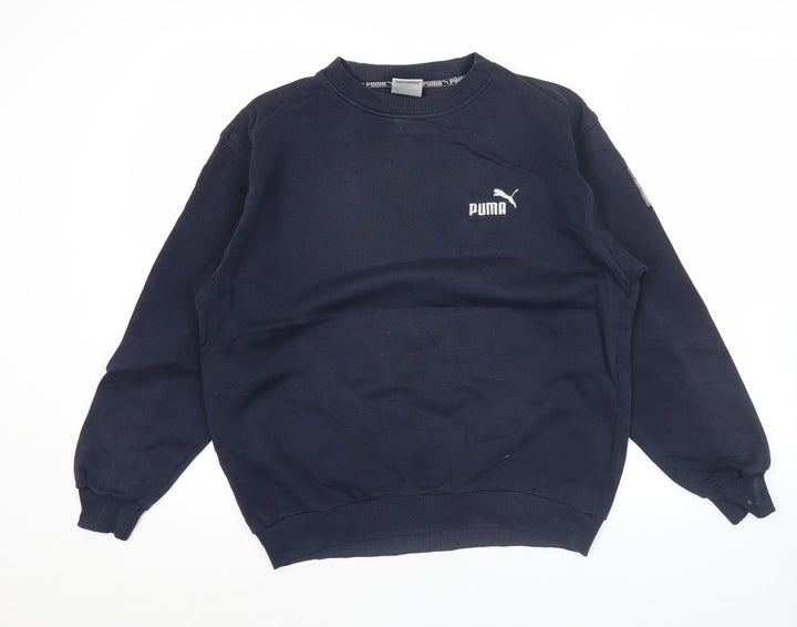 Puma Boys Blue Crew Neck Logo Pullover Sweatshirt LB 11-12 Years