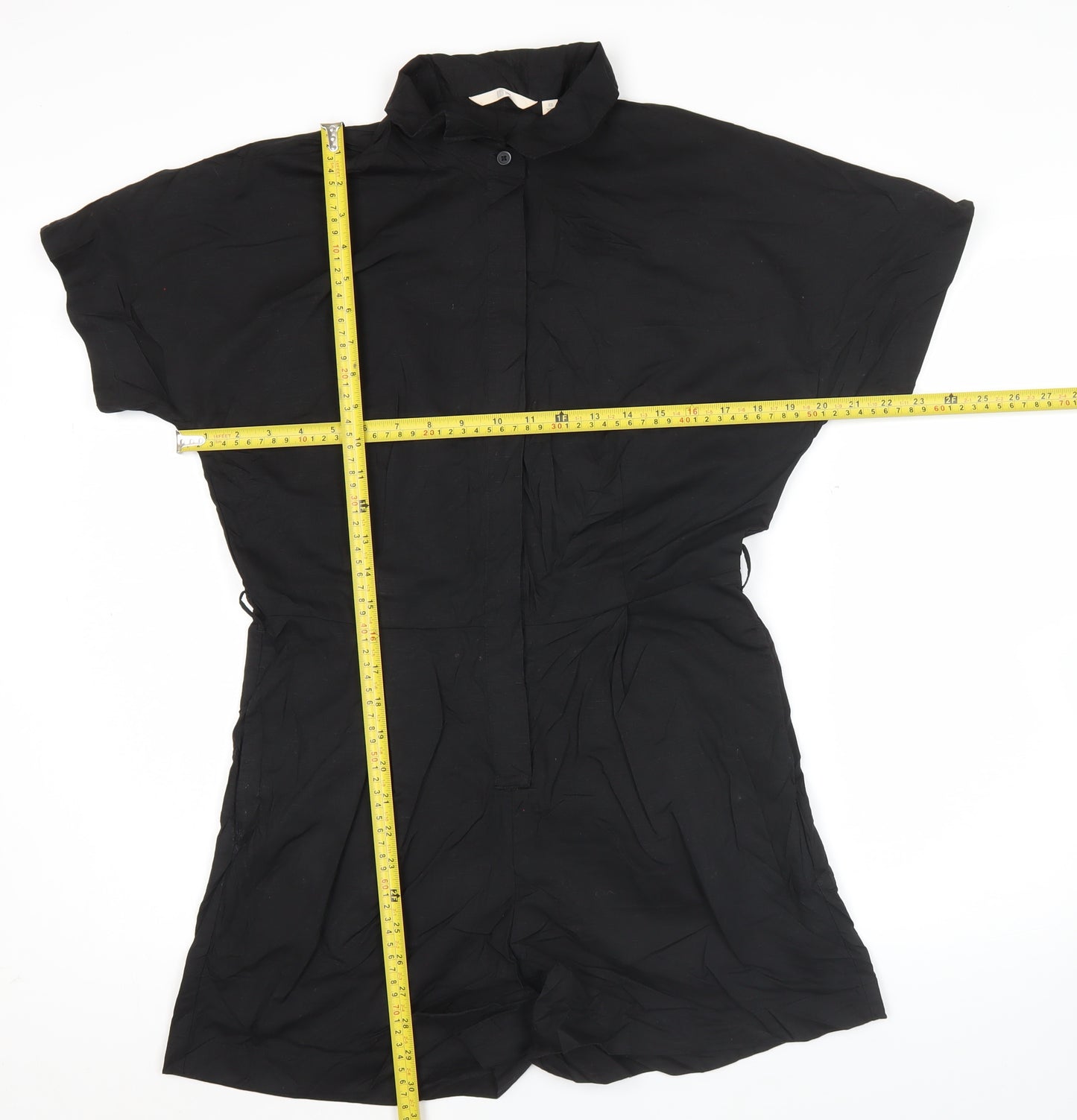 Uniqlo Women’s Black XS Collared Short Sleeve Playsuit
