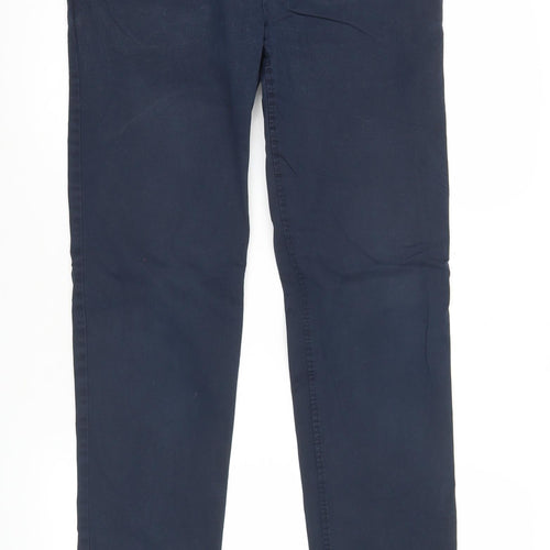 Zara Men's Blue Slim Fit Chino Trousers Size 30W 38EU