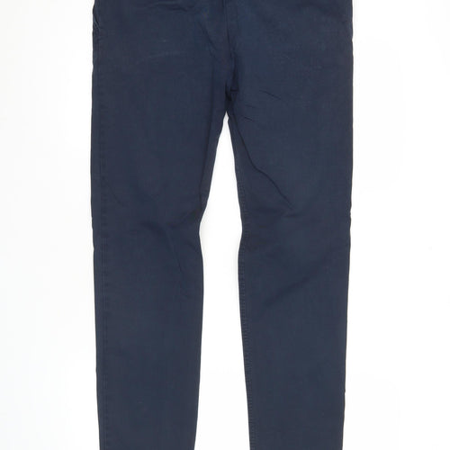 Zara Men's Blue Slim Fit Chino Trousers Size 30W 38EU